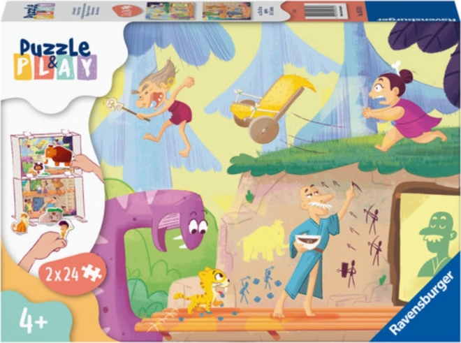 Puzzle and Game: Caveman 2x24 Pieces
