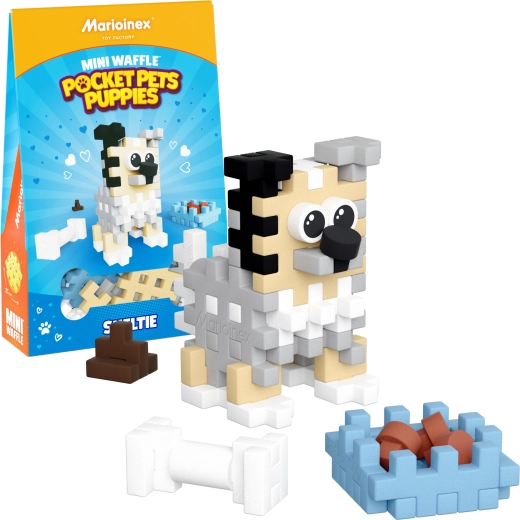 Конструктор Mini Waffle Pocket Pets – кученце Sheltie от Marioinex