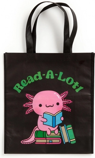 Reusable Shopping Bag Axolotl Reading by Mudpuppy