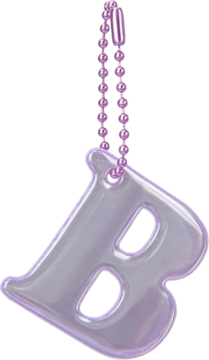 Baagl reflective charm letter B