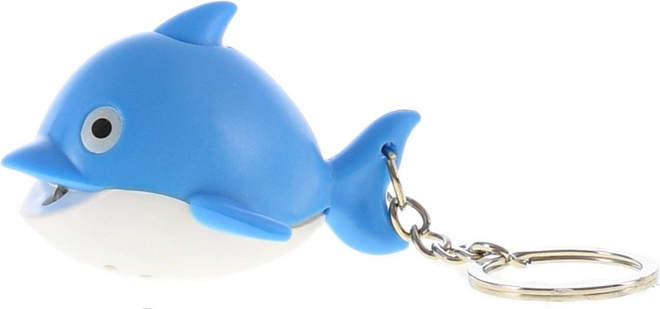 Children's dolphin keychain with light and sound - 1 piece
