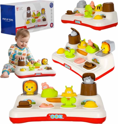 Интерактивна pop-up играчка с животни със светлини и звуци 18м+