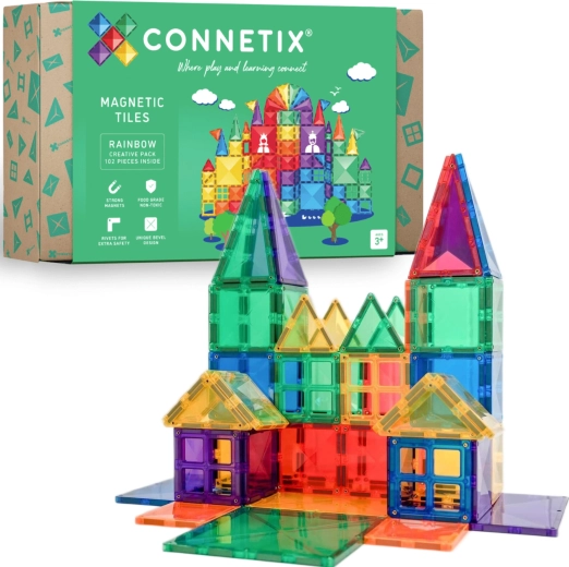 Магнитни конструктори CONNETIX Rainbow Creative Pack 102 части