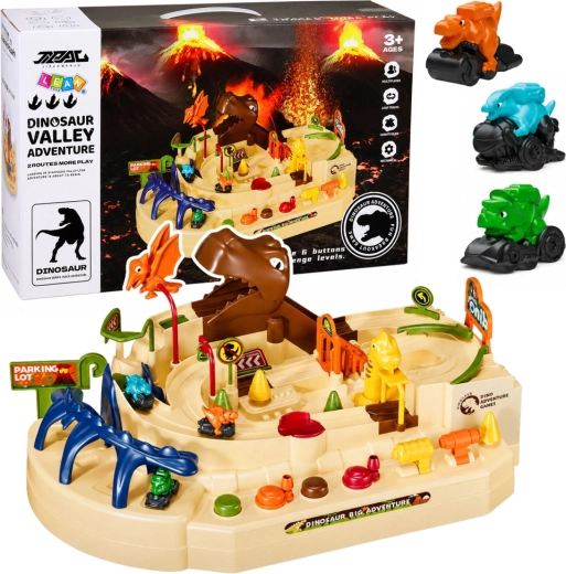 Interactive manual dinosaur track Dinosaur Track Adventure with 3 vehicles and 8 challenges
