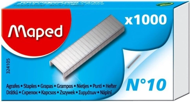 Staples for staplers MAPED No. 10, 1000 pcs