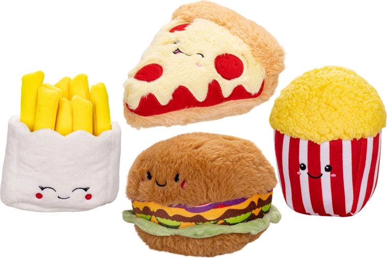 Plush Savory Snacks – Set of 4 pcs (15–18.5 cm)