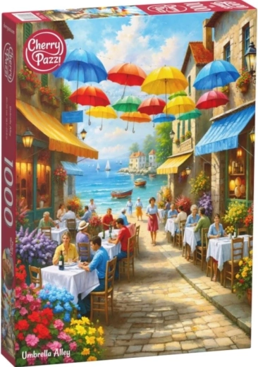 Пъзел CHERRY PAZZI Улица с чадъри 1000 части