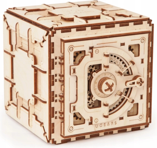 Дървен механичен сейф UGEARS – 3D пъзел 179 части
