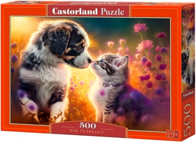 Пъзел 500 части CASTORLAND – ново приятелство (куче и котка)
