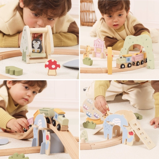 Safe wood and soft pastel colors