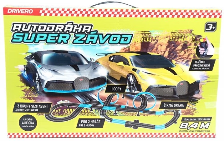 DRIVERO автописта супер състезание 8,4 м с колички BUGATTI