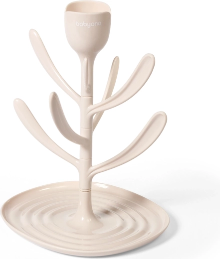 BabyOno universal drying rack for baby bottles and accessories tulip beige
