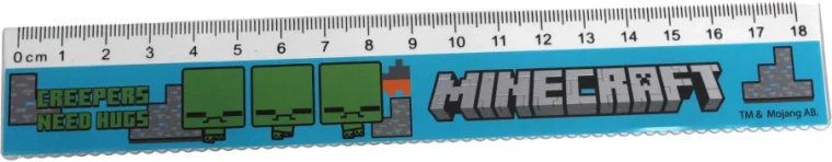 Ruler with a Minecraft design