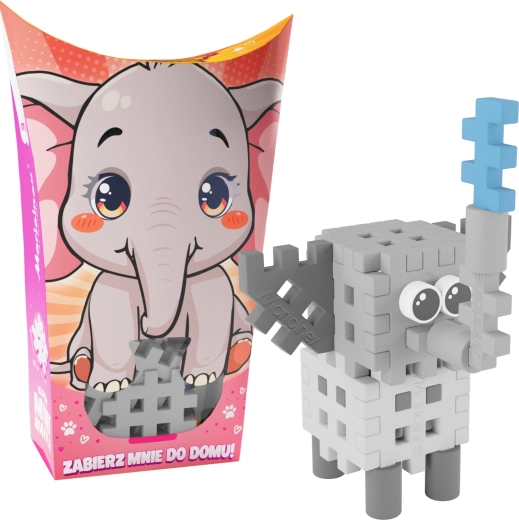 Mini Waffle Pocket Pets Building Set – Baby Elephant