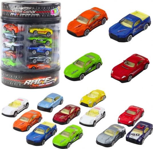Set of die-cast cars in a tube 1:64 – modern sports cars, 25 pcs