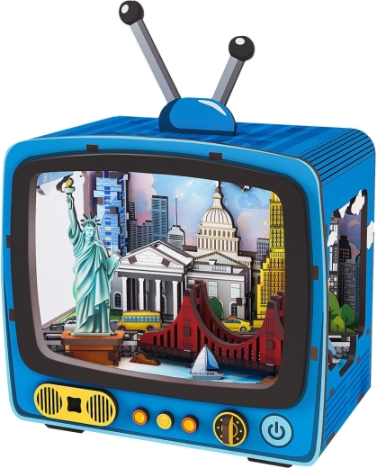 2Kids Toys 3D Wooden Retro New York Television Puzzle