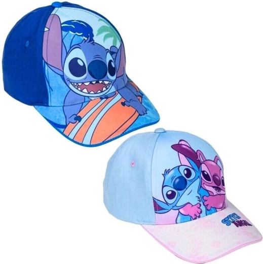 Шапка с козирка Stitch и Angel