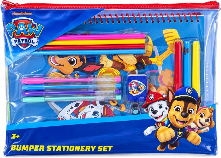 Writing Supplies in a Paw Patrol Folder
