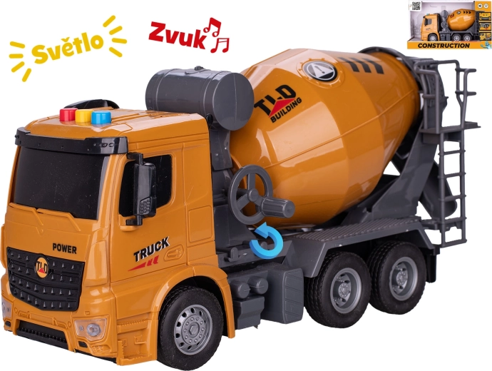 Construction Cement Mixer with Flywheel, Lights and Sounds 27 cm