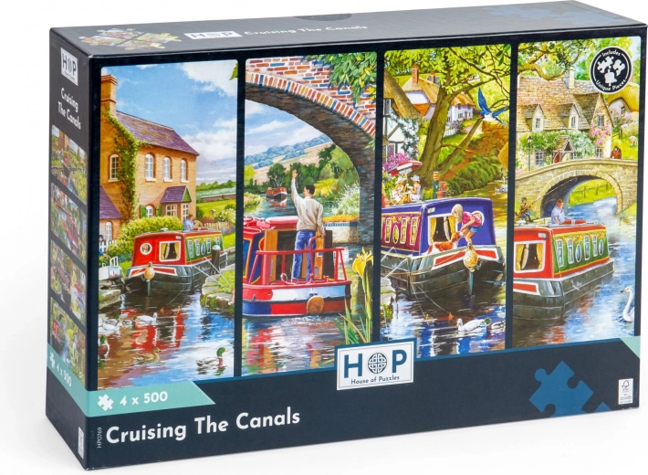 HOP Puzzle Voyage on Water Canals 4x500 Pieces