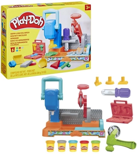 Play-Doh цветна работилница – творчески комплект с инструменти и трион