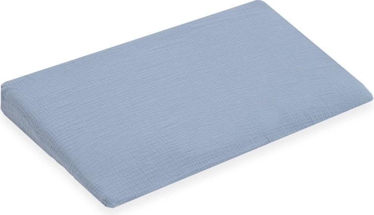 Muslin cover for baby wedge pillow – NEW BABY Standard 59×37 cm, blue