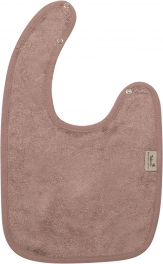 Timboo bib mellow mauve with snap buttons