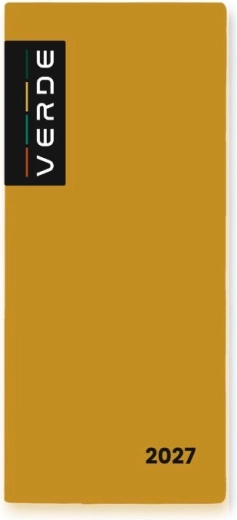 Verde Weekly Diary 2027, mustard, PVC cover