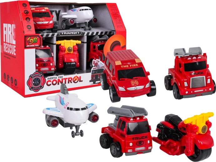 Fire Engine Vehicle Set 1:36 - 5 pcs