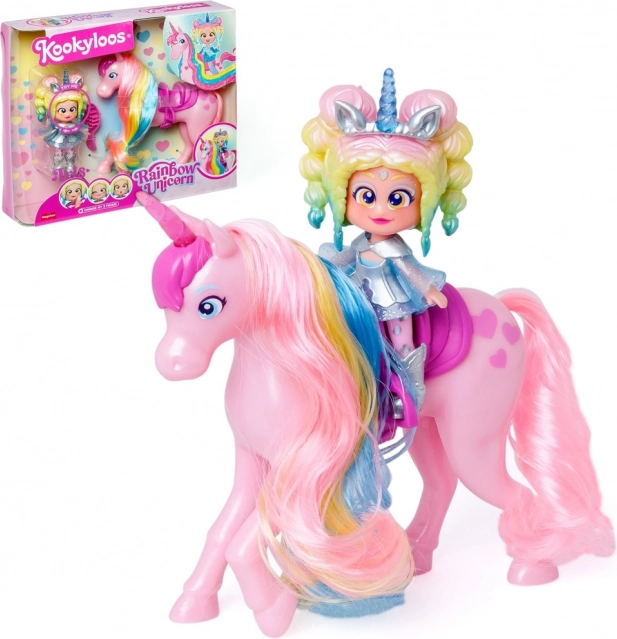 Кукла KookyLoos Rainbow Unicorn с дъгов еднорог