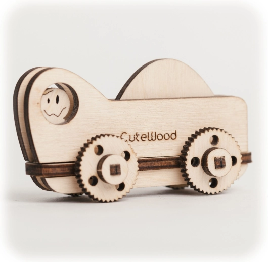 CuteWood дървен 3D пъзел камион