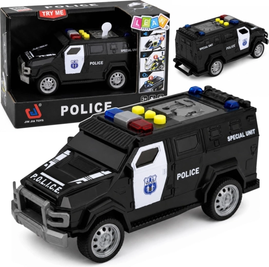 Police special unit armored vehicle with lights and sounds 15 cm - 1 piece