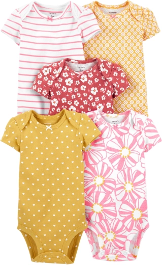 Carter's girls' short-sleeve bodysuits, set of 5 pcs – PRO, size 46