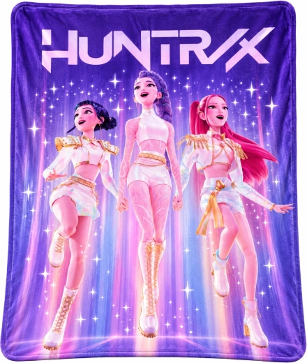 K-Pop Demon Hunters HUNTR/X Performance Fleece Blanket, Purple, 130 × 160 cm