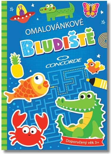 Оцветявално лабиринтче Concorde – забавна книжка за оцветяване с главоблъсканици за деца