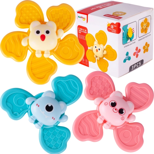 Set of 3 Baby Spinner Rattles