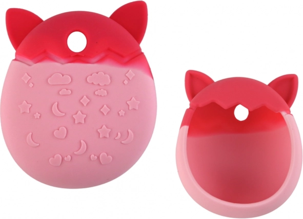 Силиконов розов калъф за Tamagotchi във формата на котка
