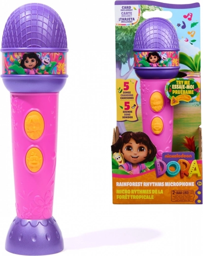 Микрофон с ефекти DORA – детски караоке микрофон с песни