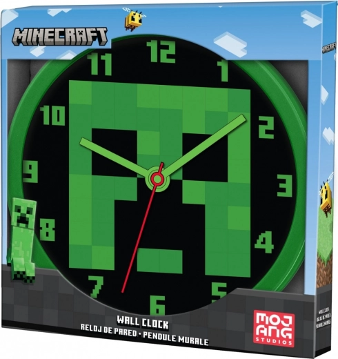 Стенен часовник Minecraft 25 см