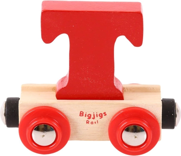 Wooden Train Wagon with Letter T