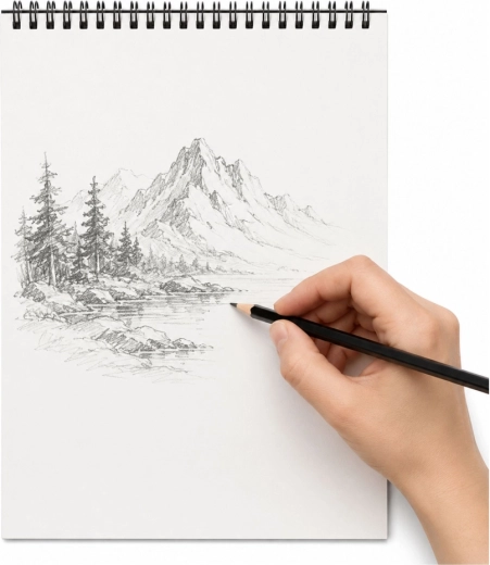 Top spiral binding for comfortable page turning