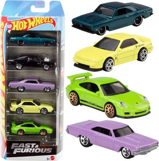 Hot Wheels Fast & Furious – set of 5 die-cast cars