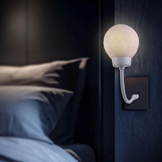 USB Moon Night Lamp with Warm White Light
