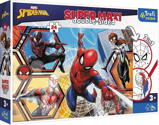 Двустранен пъзел Spider-Man Super Maxi 24 части