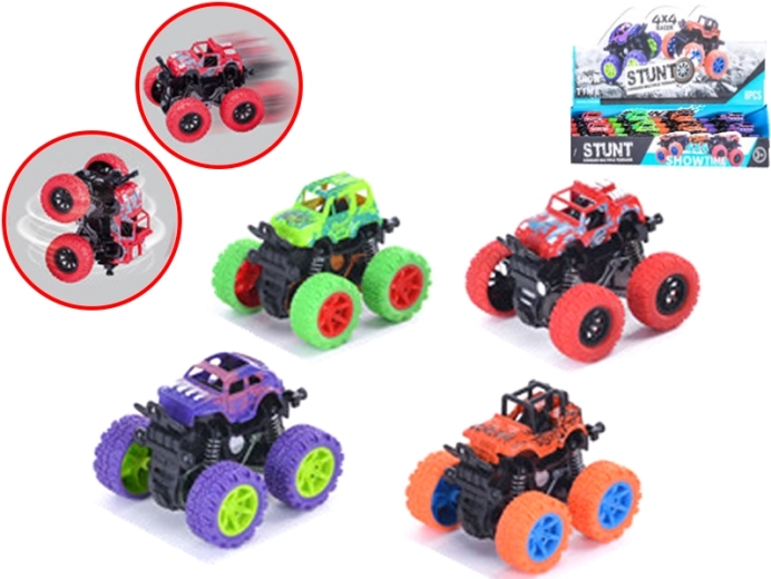 Rotating off-road car with flywheel, 9 cm