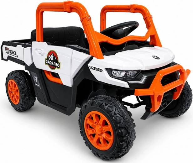 Детски електрически офроуд автомобил 4x4, 24 V, оранжев
