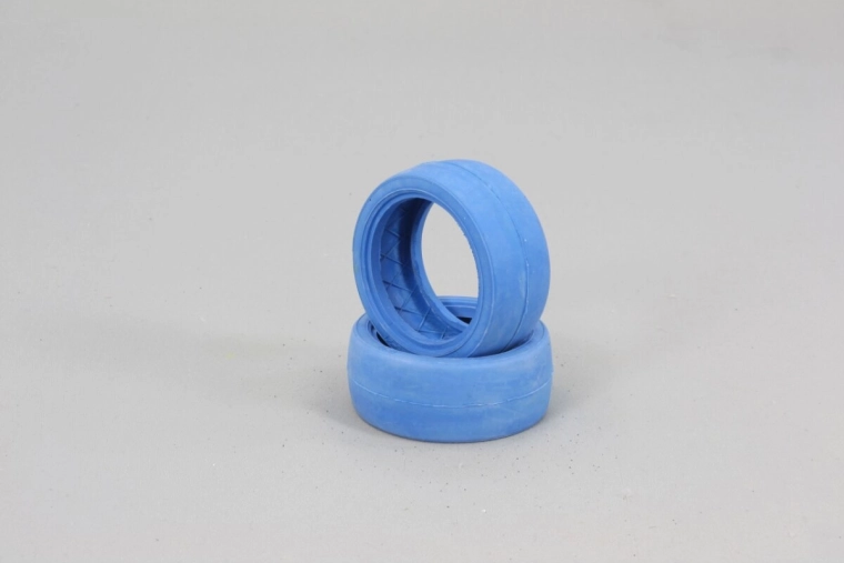 1:10 Blue Slick Tires - 2 Pieces