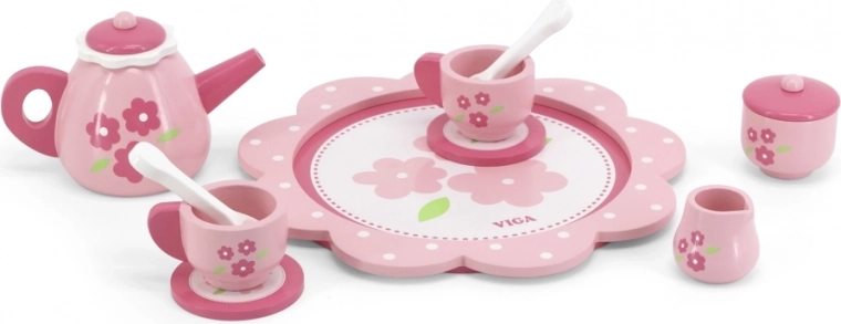 Children's Tea and Coffee Set Viga on Tray