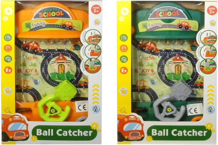 Children's skill game with balls – maze bus