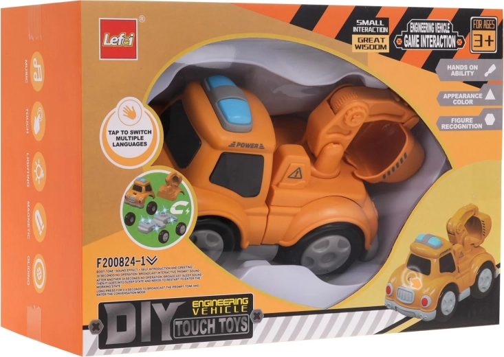 Construction Toy Car Excavator with Magnets